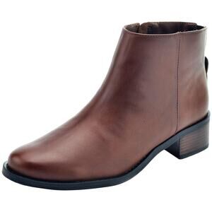 David Tate Womens Voyage Ankle Booties US 11 Wide Brown Leather Waterproof EUC